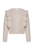 Lindex Cardigan With Flounce Beige