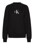 Calvin Klein Jeans Textured Monologo Crewneck Svart