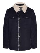 Jofama Harvey Wool Trucker Jacket Marinblå