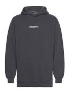 Superdry Micro Logo Graphic Loose Hood Svart