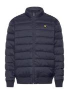 Lyle & Scott Funnel Neck Wadded Jacket Marinblå