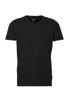 Lindbergh Mens Stretch V-Neck Tee S/S Svart