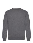 GANT Superfine Lambswool C-Neck Grå