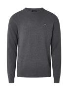 Lexington Clothing Bradley Cotton Crew Sweater Grå