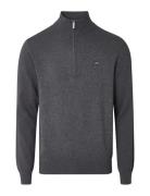 Lexington Clothing Clay Cotton Half-Zip Sweater Grå