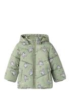 Name It Nmfmay Puffer Jacket Aop Grön