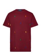 Ralph Lauren Kids Polo Pony Cotton Mesh Tee Burgundy