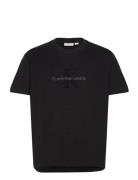 Calvin Klein Jeans Chenille Monologo Tee Svart