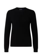 Lexington Clothing Lydia Merino Wool Blend Cable Knitted Sweater Svart