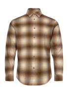 Selected Homme Slhslimowen-Brushed Shirt Ls Noos Brun