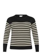 Kaffe Curve Kclizzy Striped Knit Pullover Svart