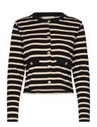 Mango Striped Cardigan With Buttons Svart