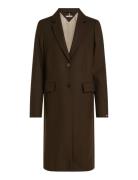 Tommy Hilfiger Wool Blend Classic Coat Brun