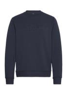 Hackett London Hs Embossed Crew Marinblå