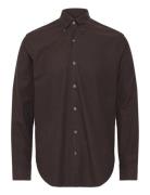 Oscar Jacobson Reg Fit Bd Brushed Flannel Brun