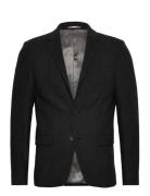 Lindbergh Flannel Wool Blend Blazer Svart