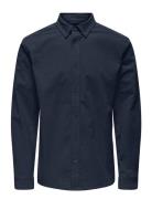 ONLY & SONS Onsmichael 18W Reg Cord Stretch Ls Noos Marinblå