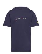 Lyle & Scott Multi Colour Embroidery T-Shirt Marinblå