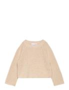 Name It Nmfvenja Ls Loose Short Knit Beige