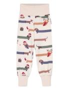 Geggamoja Bamboo Baby Pants Santa Dogs 65 86/92 Vit