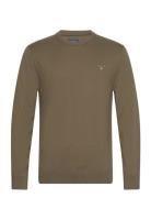 GANT Cotton C-Neck Khaki Green