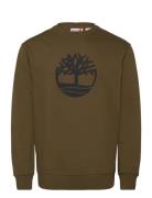 Timberland Kennebec River Tree Logo Crew Neck Sweatshirt Dark Olive Gr...