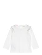 Mango Long -Sleeved T-Shirt With Ruffles Vit