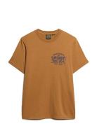 Superdry Machined Goods Workwear Tee Brun