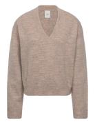 Calvin Klein Soft Heather V-Neck Sweater Beige