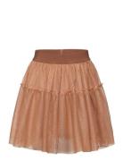 Minymo Skirt Mesh W. Glitter Brun