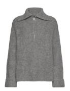 MOS MOSH Mmsenada Thora Highneck Knit Grå