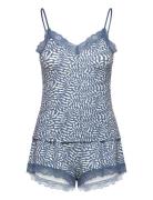 Hunkemöller Pj Cami Short Viscose Matisse Blå