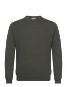 Lindbergh Black 100 % Merino Crew Neck Knit Khaki Green