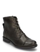 Bianco Biadanelle Leather Derby Boot Khaki Green