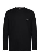 BOSS Waffle Ls-Shirt Svart