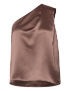 Ahlvar Gallery Elle Satin Tank Brun