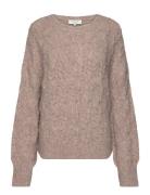 Rosemunde Cable Knit O-Neck Beige