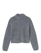 LMTD Nlfnulo Ls Short Knit Cardigan Grå