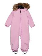 ISBJÖRN Of Sweden Toddler Padded Jumpsuit With Fur Mole 74 Rosa