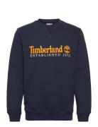 Timberland Established 1973 Embroidery Logo Brush Back Crew Neck Dark ...