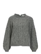 Object Objsmilla Knit Re L/S Pullover Cc1 Aw Grå