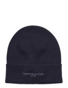 Tommy Hilfiger Th Foundation Cotton Beanie Marinblå