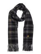 Lyle & Scott Tartan Cashmere Scarf Grå