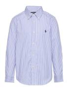 Ralph Lauren Kids Striped Cotton Poplin Shirt Blå