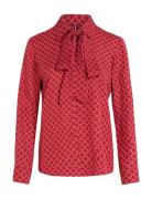 Tommy Hilfiger Diamond Monotype Vis Reg Blouse Röd