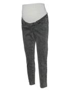 Mamalicious Mlosaka 7/8 Slim Jeans Svart