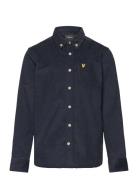 Lyle & Scott Needle Cord Shirt Marinblå