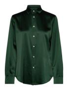 Polo Ralph Lauren Slim Fit Silk Shirt Khaki Green