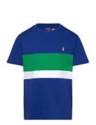 Ralph Lauren Kids Striped Cotton Jersey Tee Blå