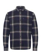 Superdry Vintage Check Overshirt Marinblå